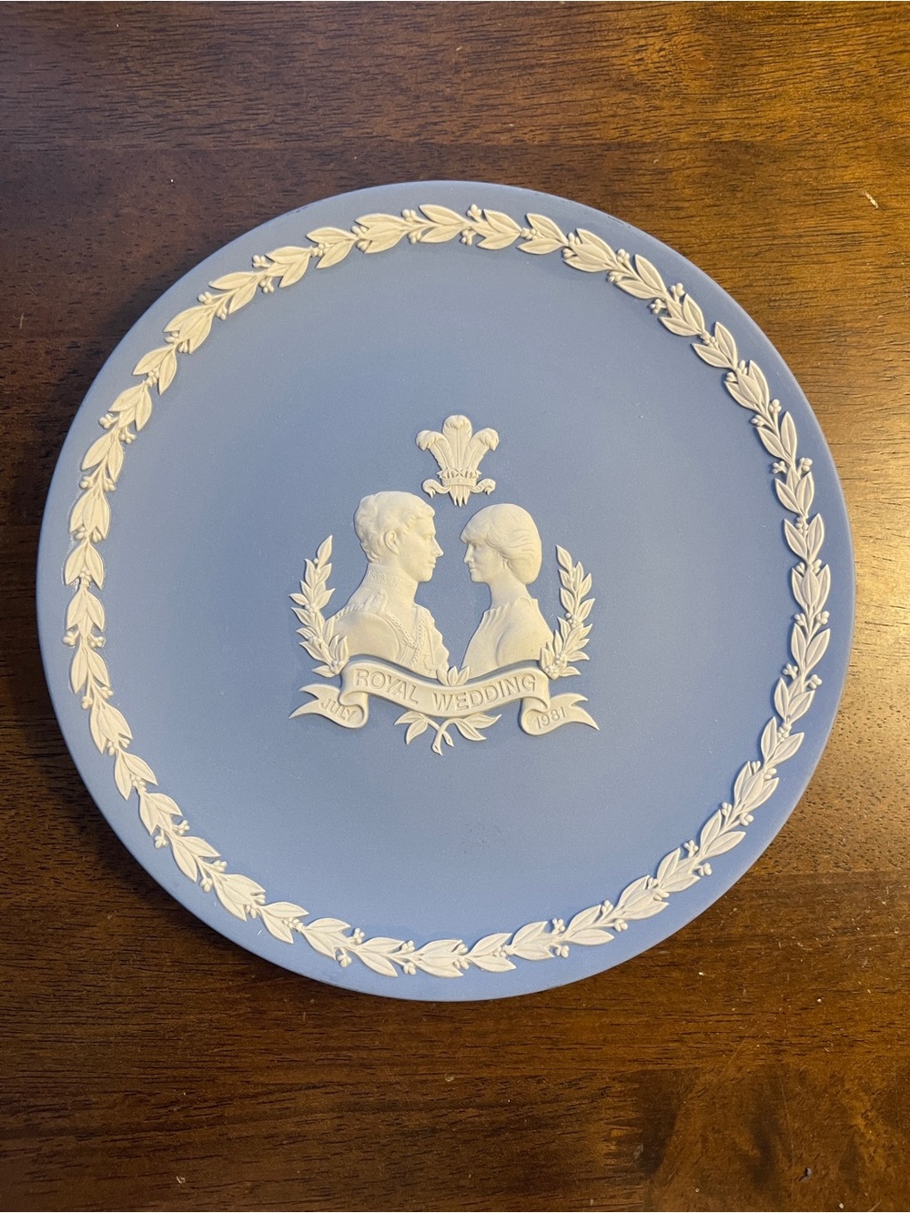 1981 Wedgwood Jasperware Royal Wedding Charles and Diana Souvenir Plate